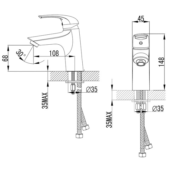 Смеситель для раковины Azario Sintra AZ-WKF168042C - фото 3