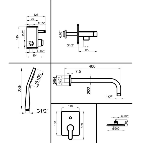 Душевая система для душа Azario Tevis AZ-15490721 - фото 2