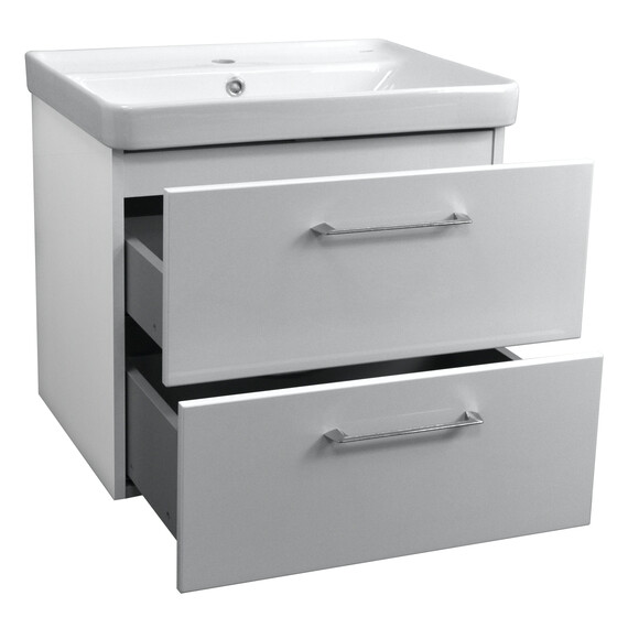 Тумба подвесная с раковиной Azario Ника 60 см CS00080143, белый - фото 2