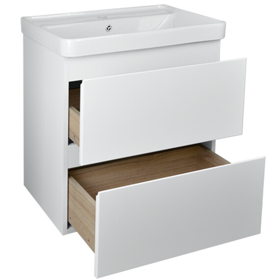 Тумба подвесная с раковиной Azario Мила 60 см CS00080140, белый - фото 2