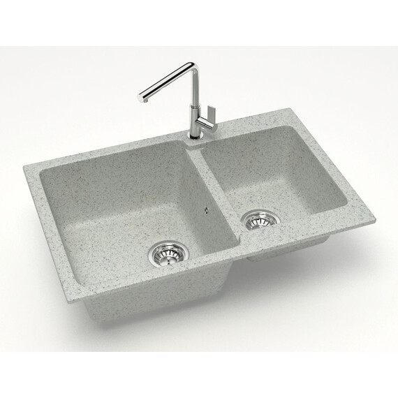 Кухонная мойка Azario Grand CS00079906, светло-серый, Цвет производителя: светло-серый - фото 2