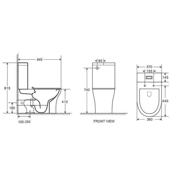 Унитаз-компакт безободковый Azario Ambra AZ-848 с крышкой микролифт - фото 5