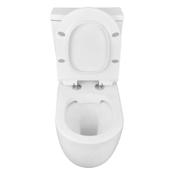 Унитаз-компакт безободковый Azario Corsa AZ-2062S с крышкой микролифт - фото 4