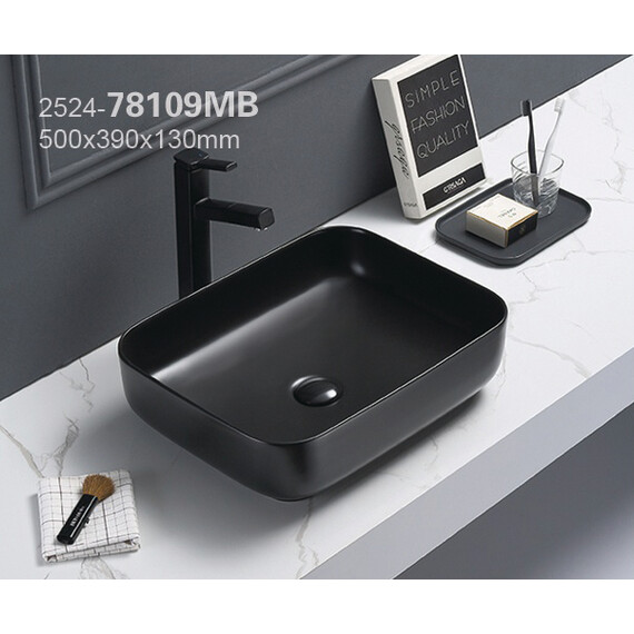 Раковина-чаша Azario 50 см AZ-78109MB, черный матовый - фото 2