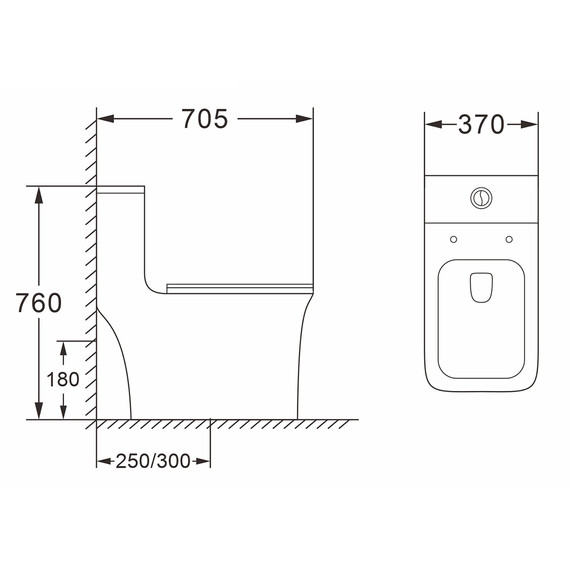 Унитаз-моноблок безободковый Azario Gressa AZ-1111 с крышкой микролифт - фото 15