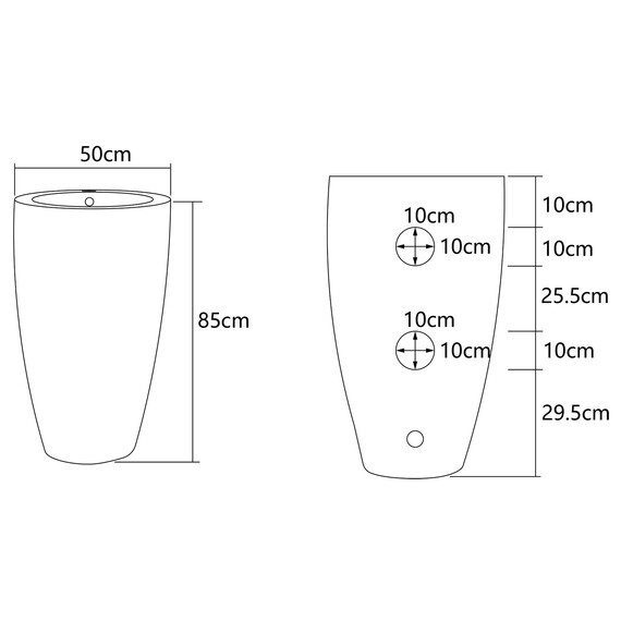 Раковина напольная Azario Comella 50 см AZ-311 - фото 4