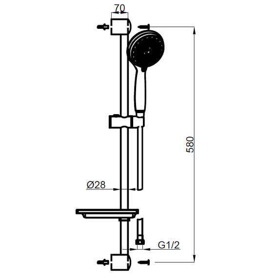 Душевой гарнитур Azario AZ-15752010 - фото 2