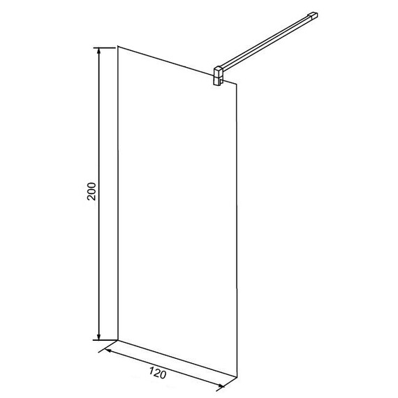 Душевая перегородка Loranto Walk-in 120 см CS-L1020 (стекло 8 мм), хром/прозрачное - фото 3