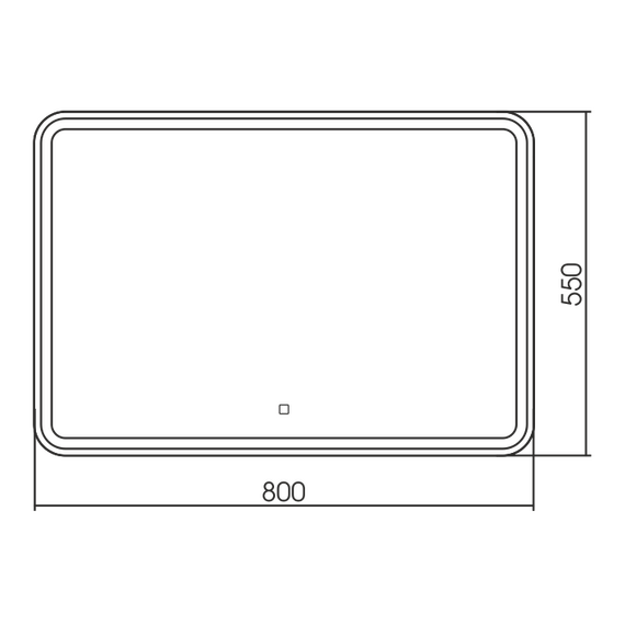 Зеркало Azario Давид 80 см LED-00002533 - фото 4