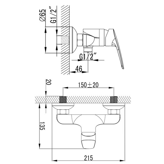 Смеситель для душа Azario Tavira AZ-WKE33361C - фото 6