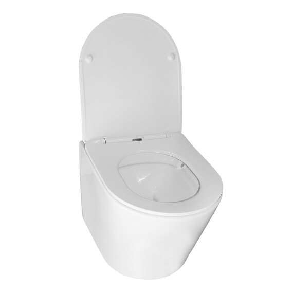 Унитаз подвесной безободковый Azario Atrio AZ-2330 с крышкой микролифт - фото 3