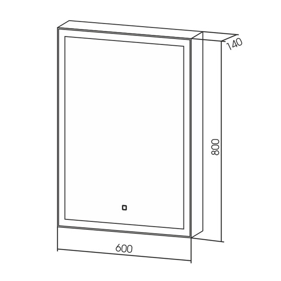 Зеркало-шкаф Azario Киото Led 60 см - фото 3