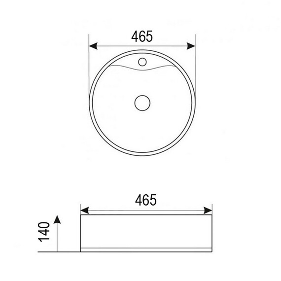 Раковина-чаша Azario 46 см AZ-4104 - фото 3