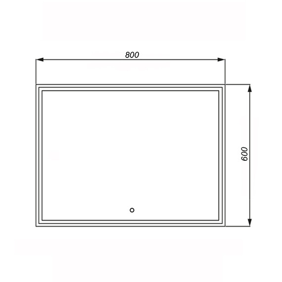 Зеркало Azario Classico Quadrato 80 см CS00078950 - фото 4