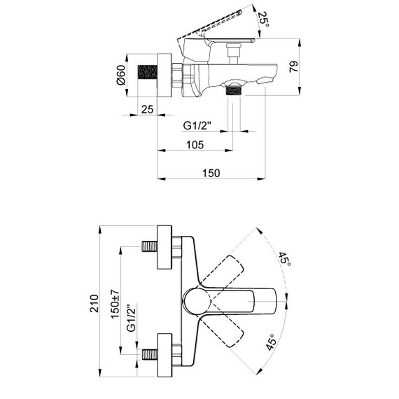 Смеситель для ванны Azario Sevio AZ-15950501 - фото 3