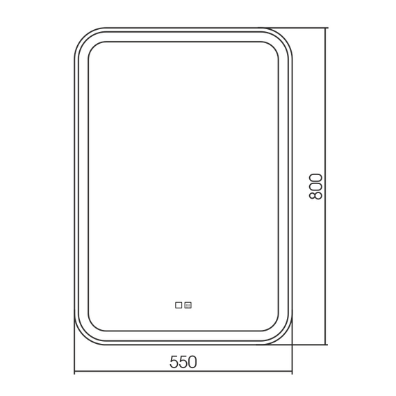 Зеркало Azario Мальта 55 см LED-00002511 - фото 5