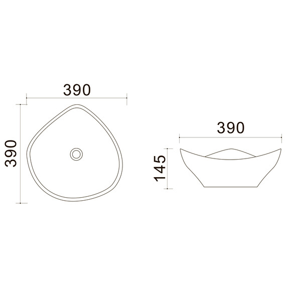 Раковина-чаша Azario 47 см AZ- 4031-B18-S12, черный глянцевый - фото 2