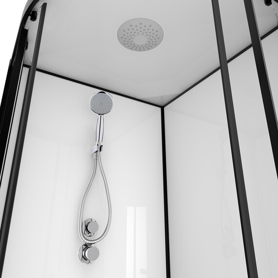 Душевая кабина Loranto Neo 90x90 см CS-22109, чёрный/прозрачное - фото 4