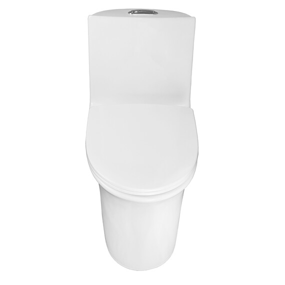 Унитаз-моноблок безободковый Azario Luna AZ-1037 с крышкой микролифт - фото 8