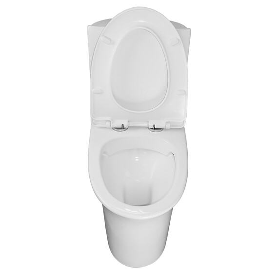 Унитаз-моноблок безободковый Azario Luna AZ-1037 с крышкой микролифт - фото 5