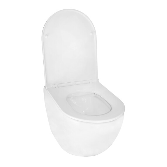 Унитаз подвесной безободковый Azario Navio AZ-0074 с крышкой микролифт - фото 3