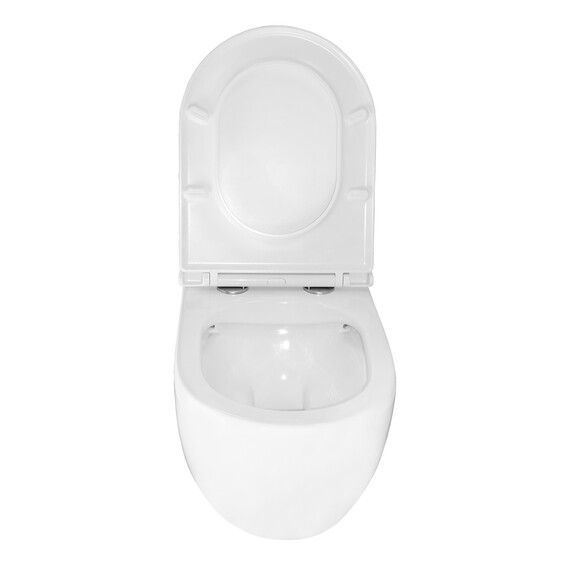 Унитаз подвесной безободковый Azario Navio AZ-0074 с крышкой микролифт - фото 5