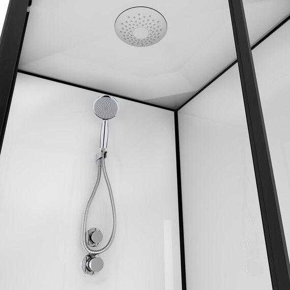 Душевая кабина Loranto Neo 90x90 см CS-22110, чёрный/прозрачное - фото 4