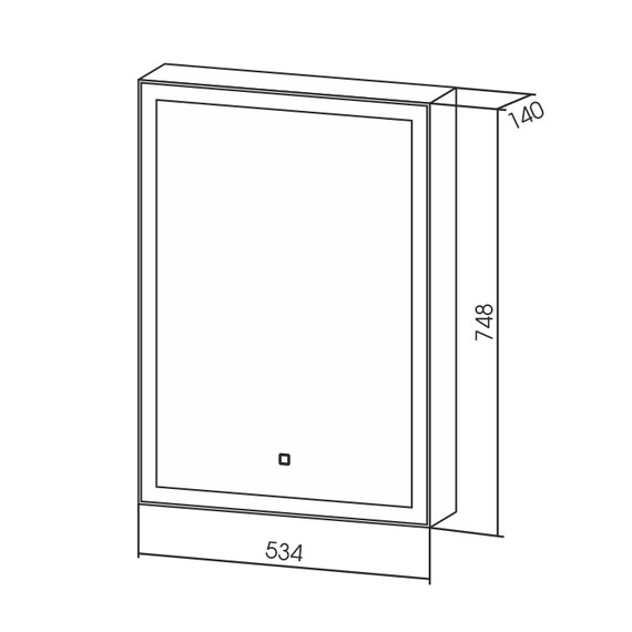Зеркало-шкаф Azario Киото Led 50 см - фото 6