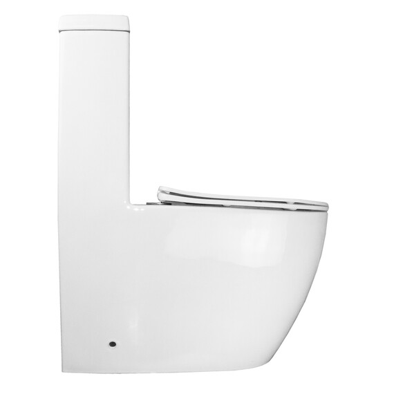 Унитаз-моноблок безободковый Azario Morano AZ-1001 с крышкой микролифт, Цвет производителя: белый - фото 11