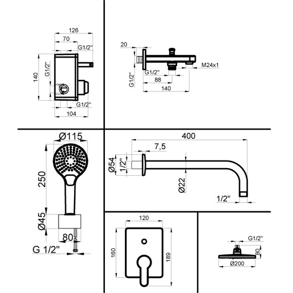 Душевая система для ванны Azario Tevis AZ-15490711 - фото 2