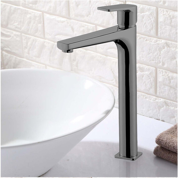 Смеситель для раковины высокий Azario Treya AZ-156845537, графит, Цвет производителя: оружейная сталь - фото 2