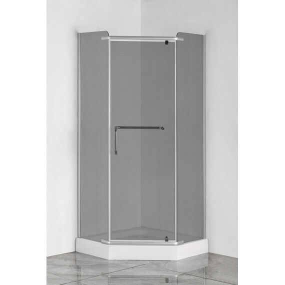 Душевое ограждение Loranto 100x100 см CS-816S B 100 (GRAY) сатин/серое - фото 2