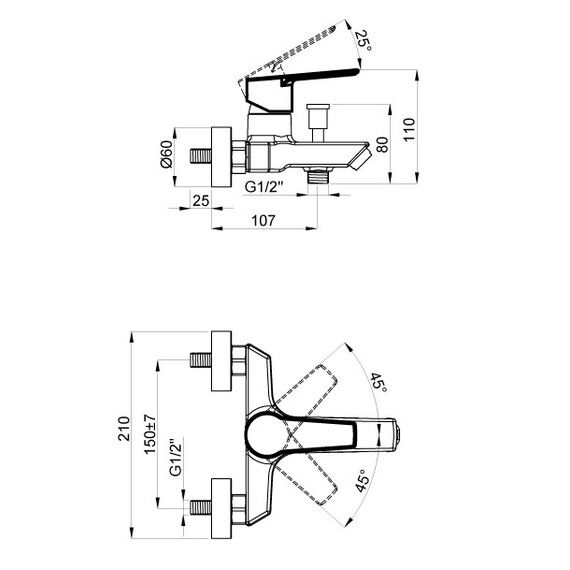 Смеситель для ванны Azario Enzo AZ-15710501 - фото 2