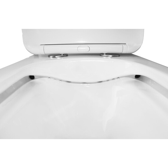 Унитаз-моноблок безободковый Azario Lodi AZ-8617 с крышкой микролифт - фото 5