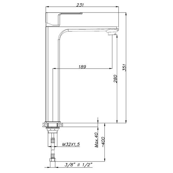 Смеситель для раковины высокий Azario Cadeo AZ-15944551 - фото 2