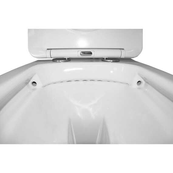 Унитаз подвесной безободковый Azario Teramo AZ-0053 SP с крышкой микролифт, Цвет производителя: белый - фото 7