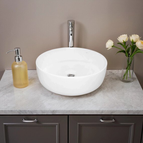 Раковина-чаша Azario 35 см AZ-3134-MW, белый матовый - фото 3