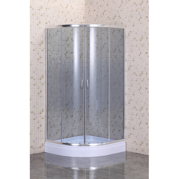 Душевое ограждение Loranto 90x90 см CS-8015GB 90, хром/серое - фото 2