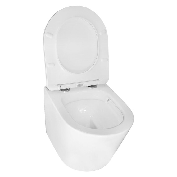 Унитаз подвесной безободковый Azario Atrio AZ-2330 с крышкой микролифт - фото 4