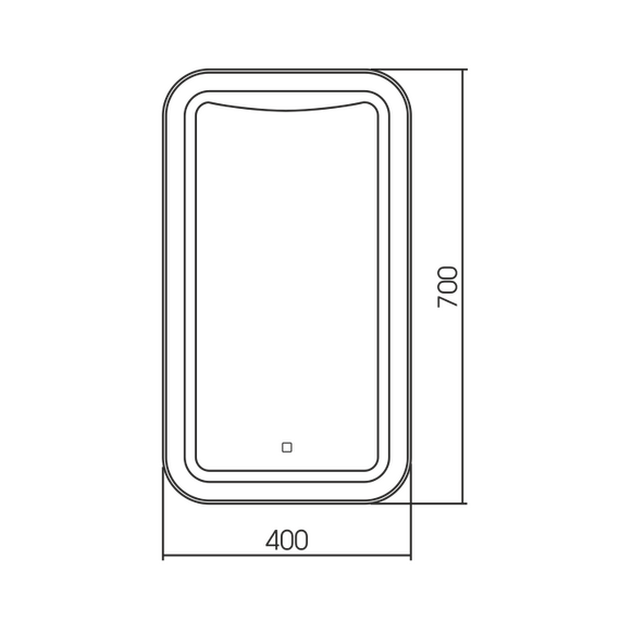 Зеркало Azario Турин Led 40 см - фото 4