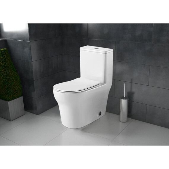 Унитаз-моноблок Azario Sinto AZ-1098 с крышкой микролифт - фото 2