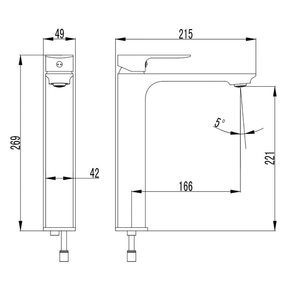 Смеситель для раковины высокий Azario Asher AZ-VNN168R11C - фото 2