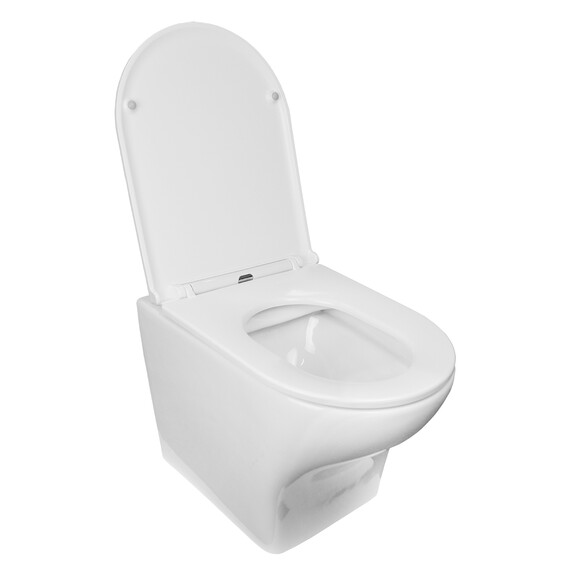 Унитаз подвесной безободковый Azario Porta AZ-0064 с крышкой микролифт - фото 2