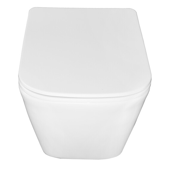 Унитаз подвесной безободковый Azario Hugo AZ-3103 с тонкой крышкой микролифт - фото 6