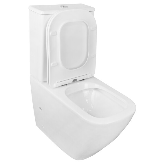 Унитаз-компакт безободковый Azario Levanto AZ-1228A с крышкой микролифт - фото 3