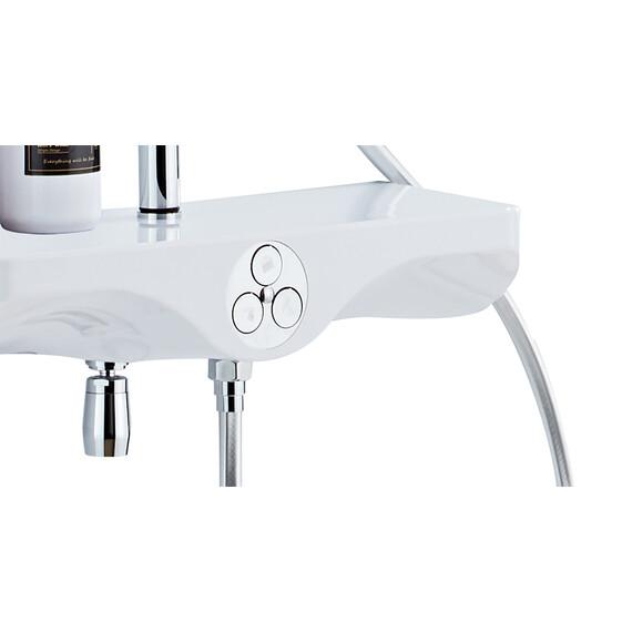 Душевая стойка с термостатом Azario AZ-821, хром/белый - фото 3