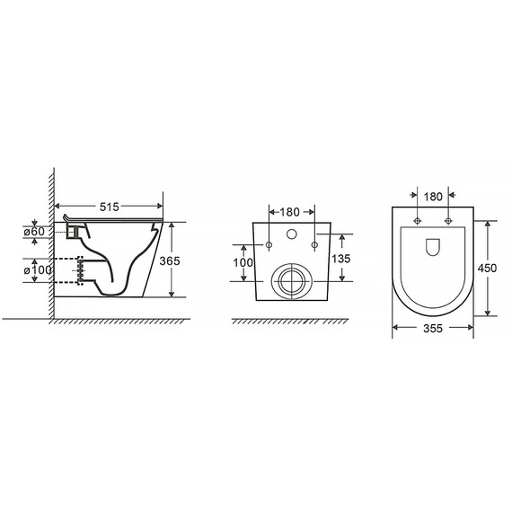 Унитаз подвесной безободковый Azario Moneo AZ-0062 с тонкой крышкой микролифт - фото 13