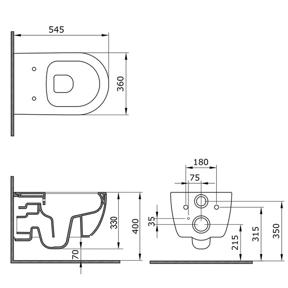 Унитаз подвесной безободковый Azario Ferio 87565 с тонкой крышкой микролифт - фото 12