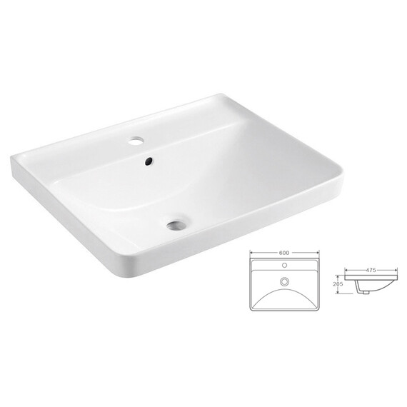 Тумба напольная с раковиной Azario Мила 60Н см CS00085830 - фото 8