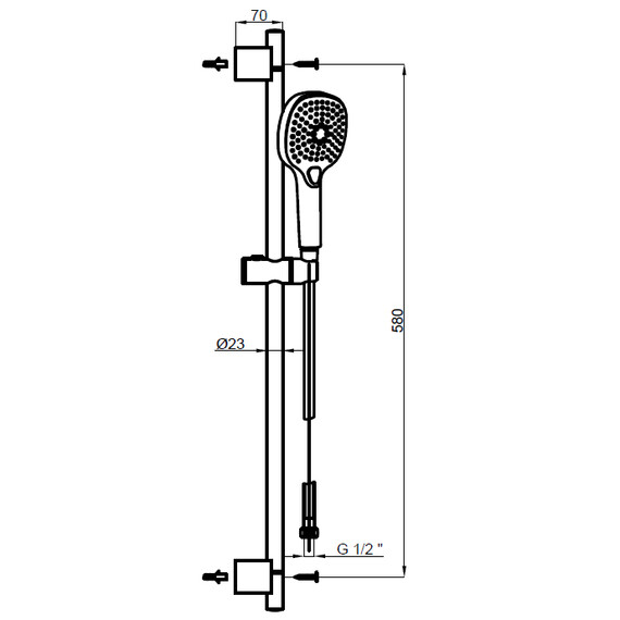 Душевой гарнитур Azario Nevo AZ-157820226, белый - фото 3